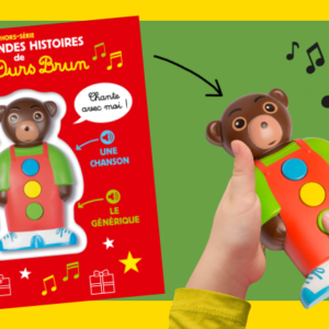 peluche petit ours brun musicale